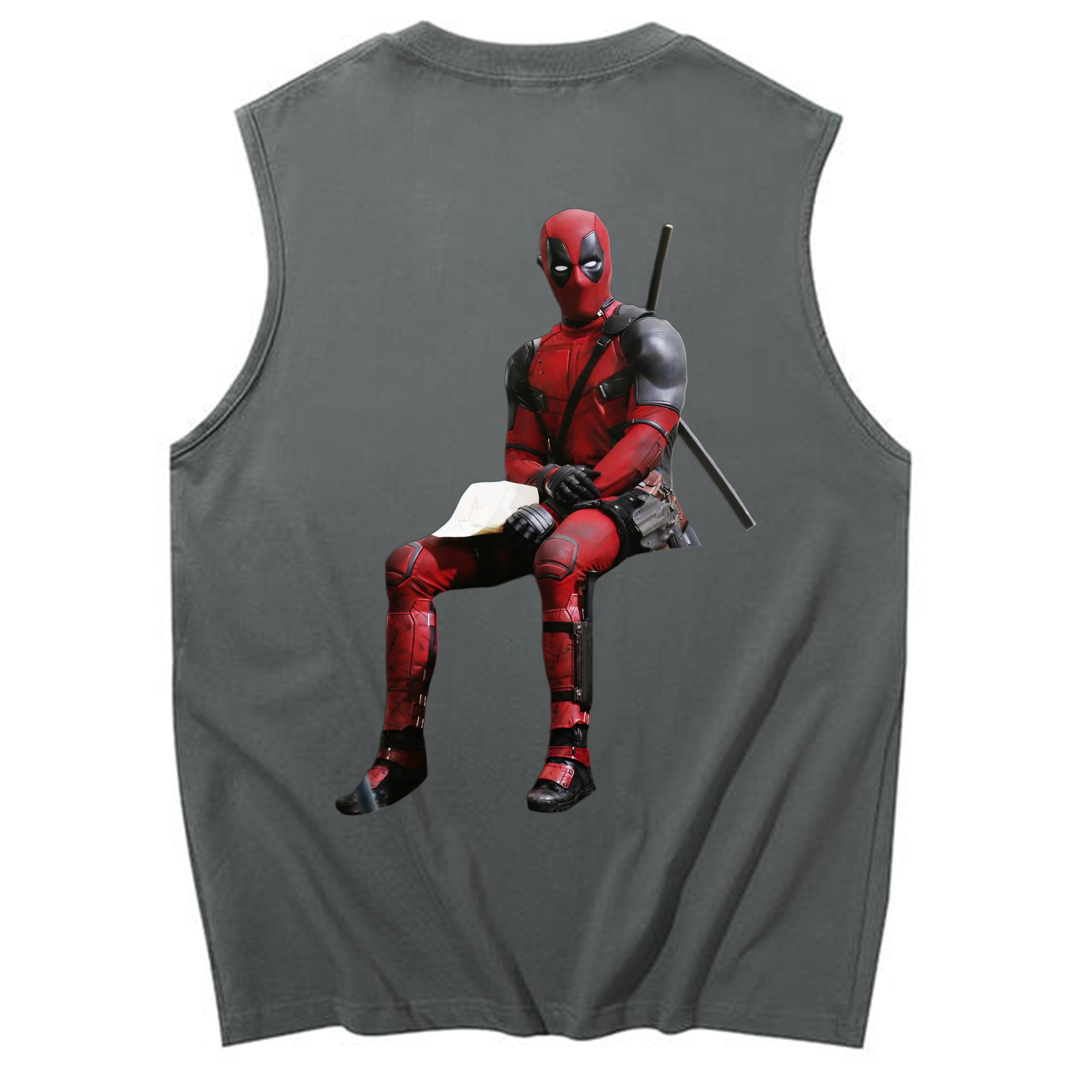 （画像用） Deadpool デッドプール コットン100％タンクトップ（背面プリント）